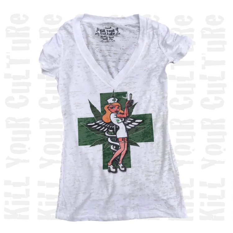 420 Nurse Burnout V-Neck Tee