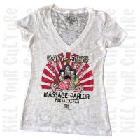 Happy Ending Massage Burnout V-Neck Tee