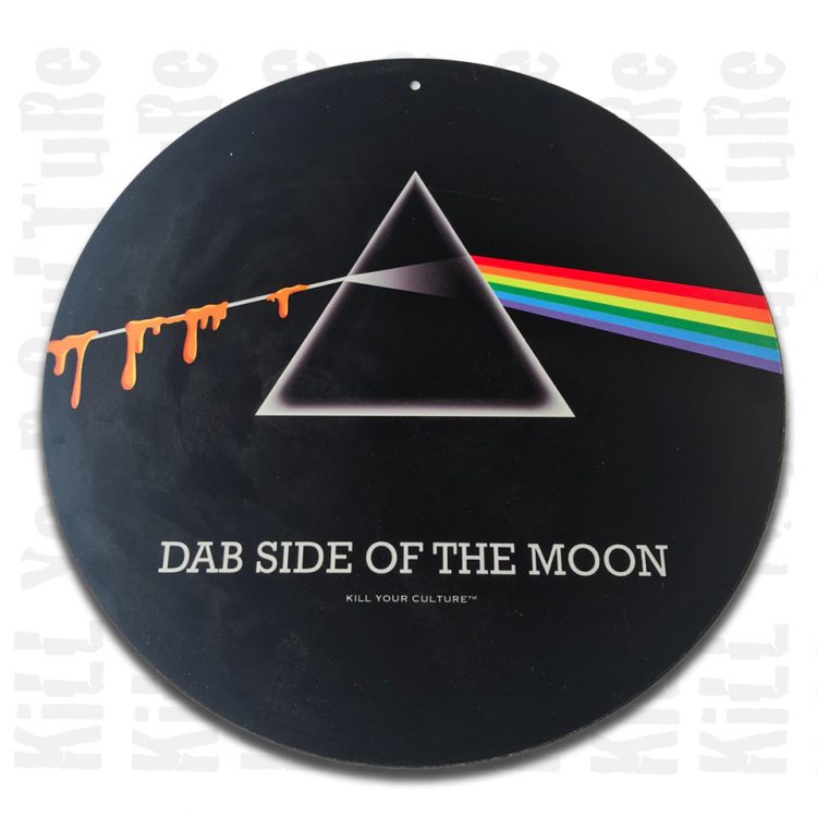 Dabside of the Moon Round Tin Sign