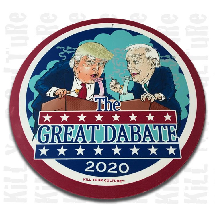 The Great Dabate 2020 Round Tin Sign