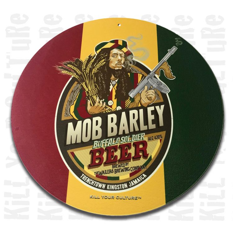 Mob Barley Beer Round Tin Sign