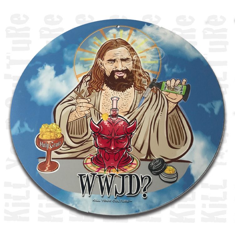 WWJD? Round Tin Sign