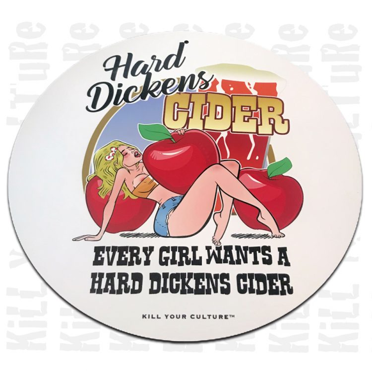 Hard Dickens Cider Round Sign