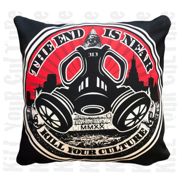 The End is Near Gas Mask Pillow