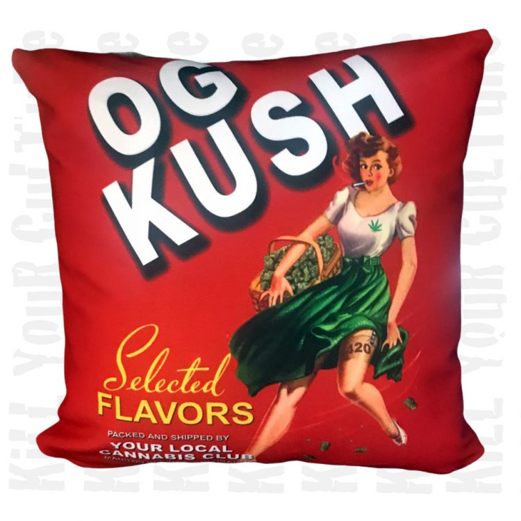 OG Kush Throw Pillow