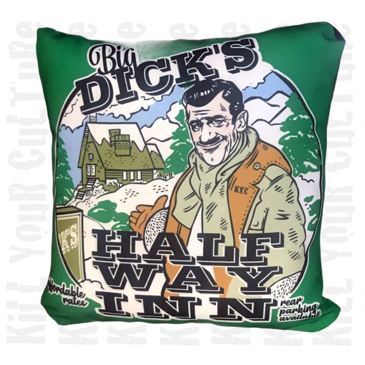 Big Dicks Halfway Inn Throw Pillow