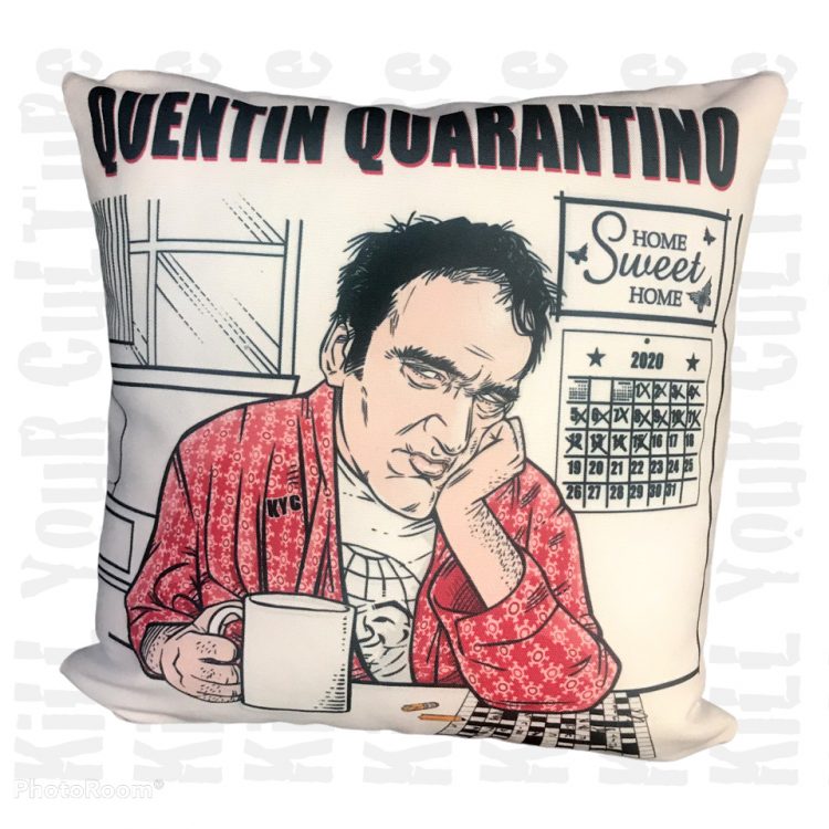 Quentin Quarantino throw pillow.