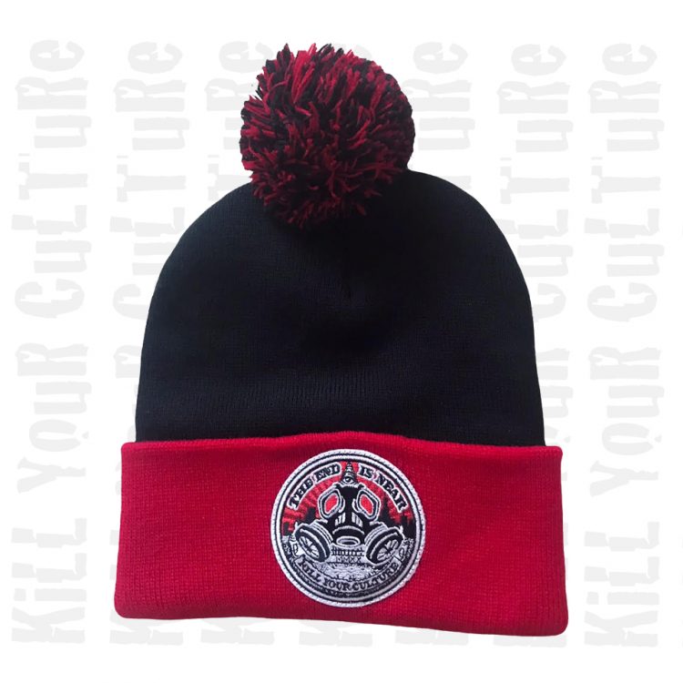 Kill Your Culture Gas Mask Pom Beanie